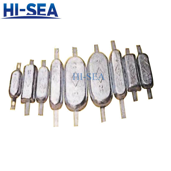 Zinc Alloy Anode For Seawater Cooling Water System Marine Anode Hisea